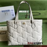 구찌 GUCCI  GG 마틀라세 레더 미디엄 토트백 631685