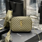 입생로랑 YSL 520534 마틀라세 레더 루 카메라백 