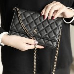 샤넬 CHANEL WOC 체인 크로스백 금장/은장