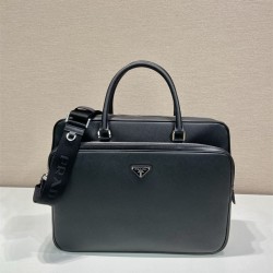  프라다 PRADA  브리프케이스 사피아노 가죽 2VE021