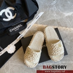 샤넬 CHANEL 힐 샌들 슬리퍼