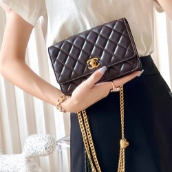샤넬 CHANEL WOC 체인 크로스백 금장/은장