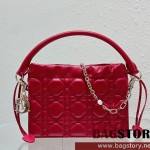 디올 DIOR 레이디 미니 탑 핸들 드로우스트링 백