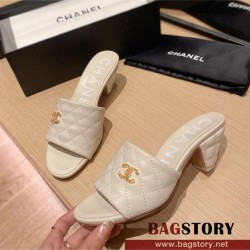 샤넬 CHANEL  힐 샌들 슬리퍼