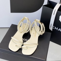 샤넬 CHANEL 힐 샌들 슬리퍼