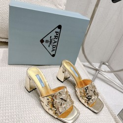 프라다 PRADA 힐 샌들 슬리퍼 여성용 7cm