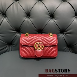 구찌 GUCCI 446744 GG 마몽 숄더백 미니 체인 마틀라세 미니백