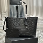 입생로랑 YSL 394195 서플 레더 쇼핑백 토트백 마블 세인트로랑 토트백