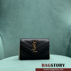 입생로랑 YSL 생로랑 마틀라세 엔벨로프 체인 카드지갑 414404