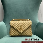 입생로랑 YSL 생로랑 컬리지 미듐 모노그램 사첼백 24CM 487213