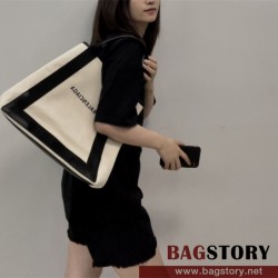 발렌시아가 BALENCIAGA 네이비 카바스 토트백 35cm