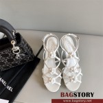 샤넬 CHANEL 힐 샌들 슬리퍼 7cm