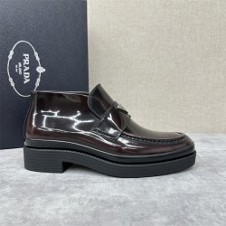 프라다 PRADA 발목높은 로퍼 구두 슈즈