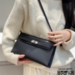 에르메스 HERMES  켈리 엘란백  Kelly elan 앱송가죽 Epsom 금장은장
