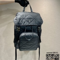 프라다 PRADA 리나일론 및 가죽 백팩 2VZ135