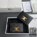 셀린느 CELINE 카드지갑 트리옹프 캔버스 탠